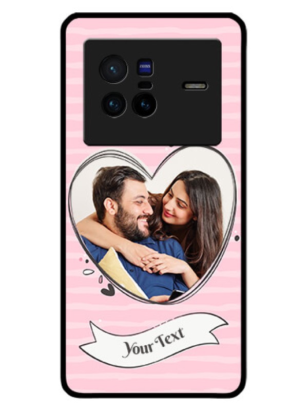 Custom Vivo X80 5G Custom Glass Phone Case - Vintage Heart Design