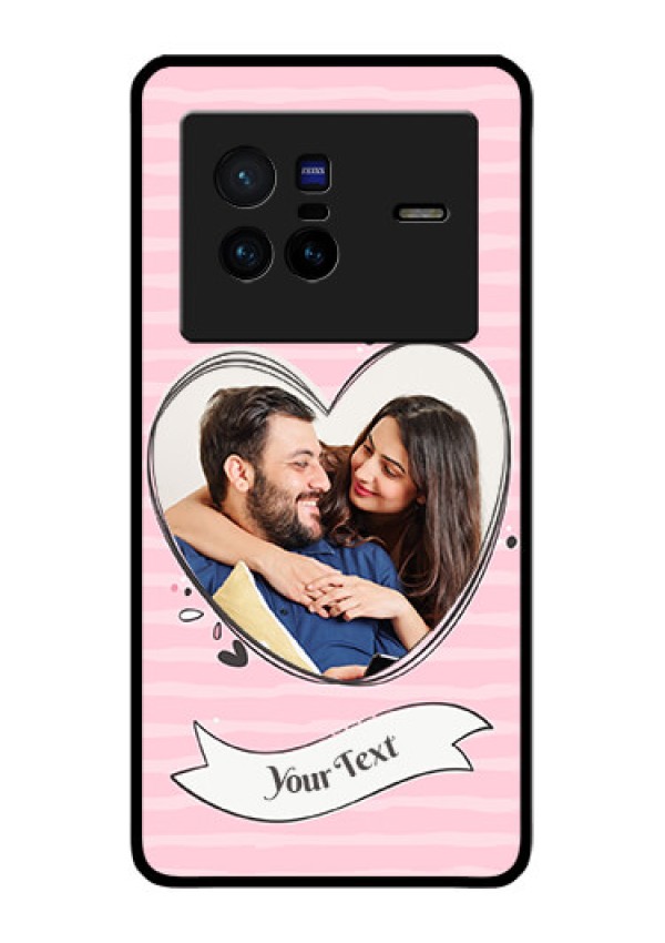 Vivo X80 5G Custom Glass Phone Case - Vintage Heart Design