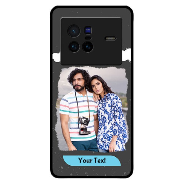 Vivo X80 5G Custom Glass Phone Case - Splashes with love doodles Design Vivo X80 5G Custom Glass Phone Case - Splashes with love doodles Design