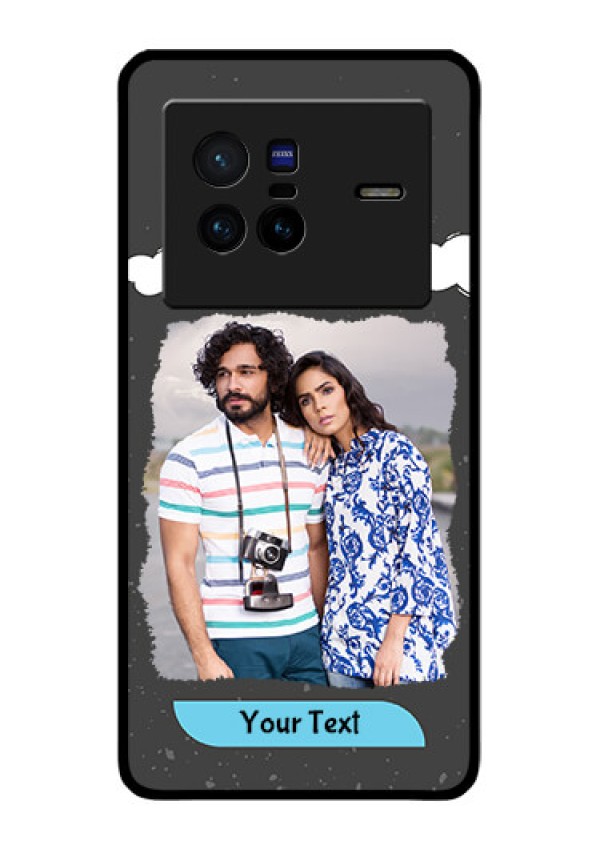 Vivo X80 5G Custom Glass Phone Case - Splashes with love doodles Design