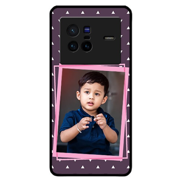 Vivo X80 5G Custom Glass Mobile Case - Triangle Pattern Dotted Design Vivo X80 5G Custom Glass Mobile Case - Triangle Pattern Dotted Design