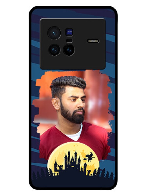 Custom Vivo X80 5G Photo Printing on Glass Case - Halloween Witch Design