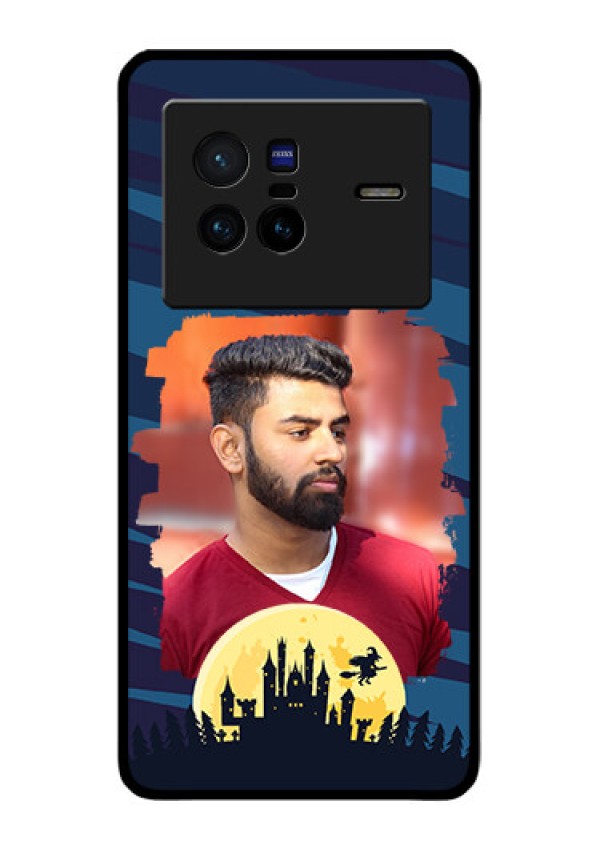 Vivo X80 5G Photo Printing on Glass Case - Halloween Witch Design