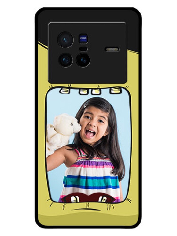 Custom Vivo X80 5G Personalized Glass Phone Case - Cartoon monster back case Design