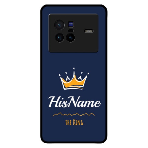 Vivo X80 5G Glass Phone Case King with Name