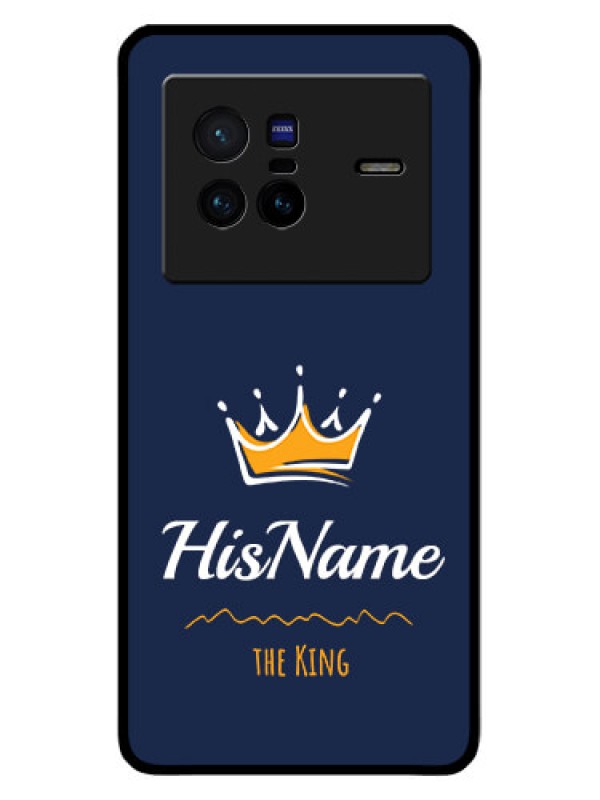 Custom Vivo X80 5G Glass Phone Case King with Name