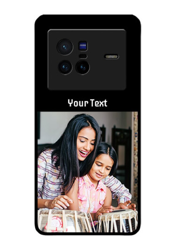 Vivo X80 5G Photo with Name on Glass Phone Case