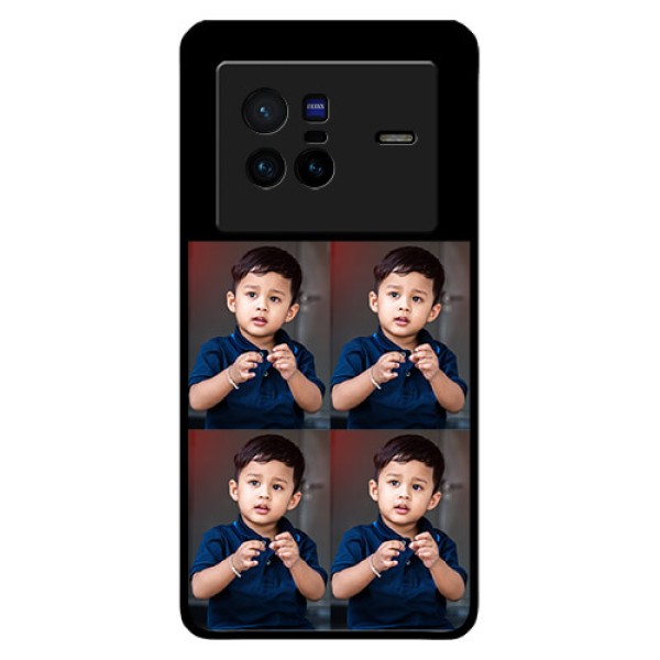 Vivo X80 5G 4 Image Holder on Glass Mobile Cover