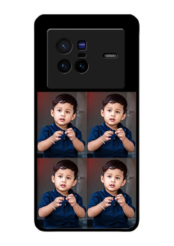 Vivo X80 5G 4 Image Holder on Glass Mobile Cover