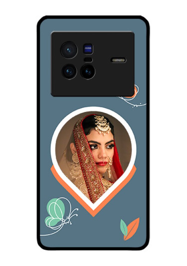 Vivo X80 5G Custom Glass Mobile Case - Droplet Butterflies Design