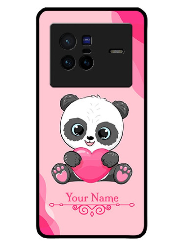 Custom Vivo X80 5G Custom Glass Mobile Case - Cute Panda Design