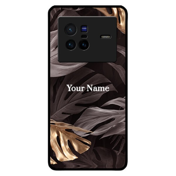 Vivo X80 5G Personalised Glass Phone Case - Wild Leaves digital paint Design Vivo X80 5G Personalised Glass Phone Case - Wild Leaves digital paint Design