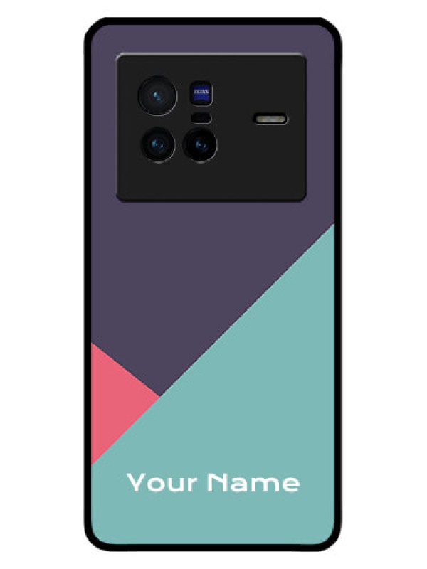 Custom Vivo X80 5G Custom Glass Mobile Case - Tri Color abstract Design