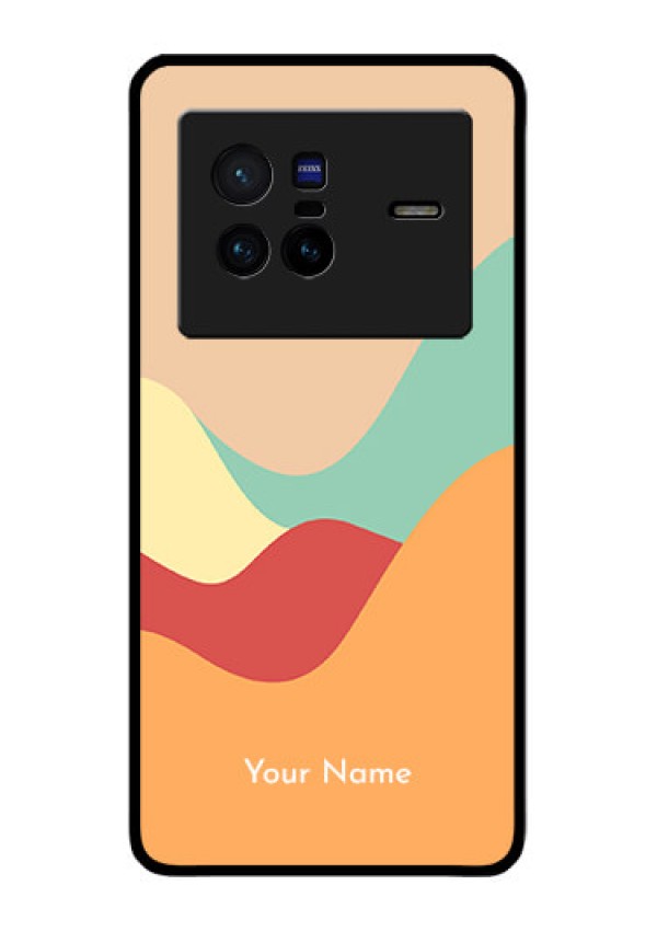 Vivo X80 5G Personalized Glass Phone Case - Ocean Waves Multi-colour Design
