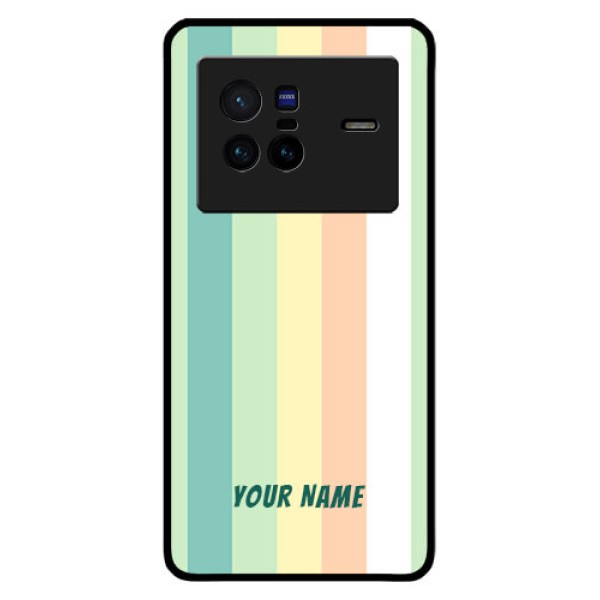 Vivo X80 5G Photo Printing on Glass Case - Multi-colour Stripes Design Vivo X80 5G Photo Printing on Glass Case - Multi-colour Stripes Design