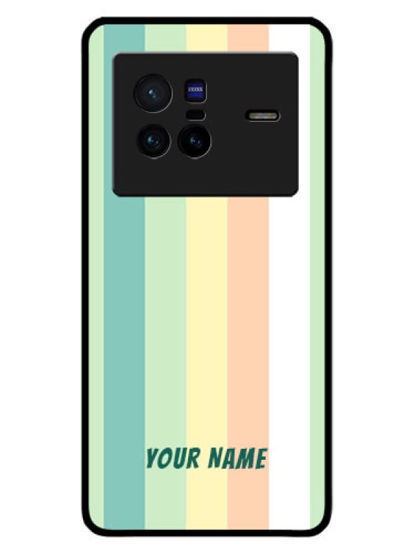 Custom Vivo X80 5G Photo Printing on Glass Case - Multi-colour Stripes Design