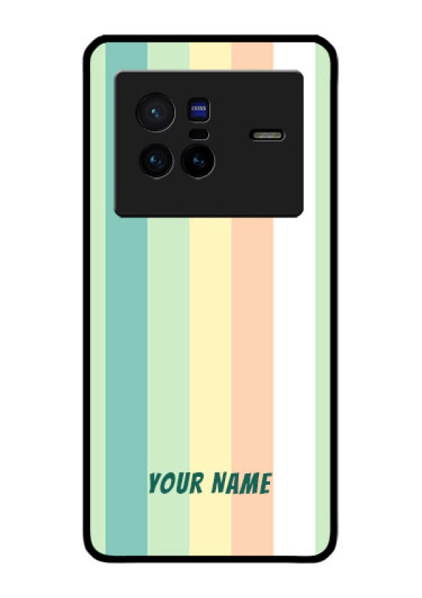 Vivo X80 5G Photo Printing on Glass Case - Multi-colour Stripes Design