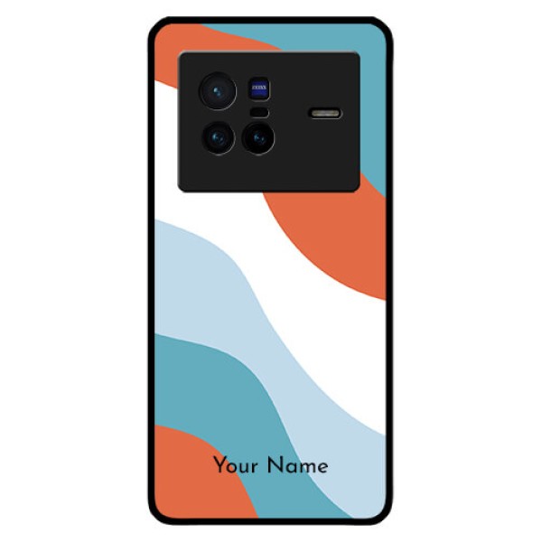 Vivo X80 5G Custom Glass Mobile Case - coloured Waves Design