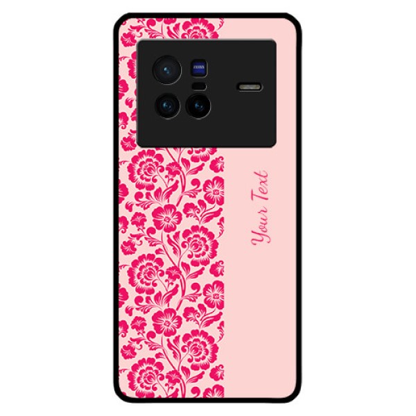 Vivo X80 5G Custom Glass Phone Case - Attractive Floral Pattern Design