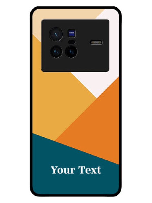 Custom Vivo X80 5G Personalized Glass Phone Case - Stacked Multi-colour Design
