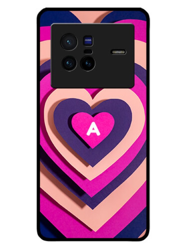 Custom Vivo X80 5G Custom Glass Mobile Case - Cute Heart Pattern Design