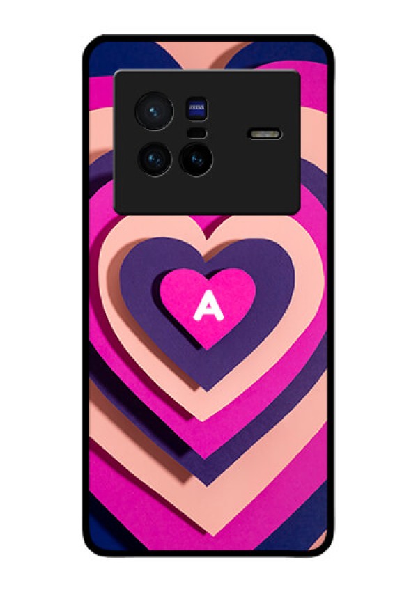 Vivo X80 5G Custom Glass Mobile Case - Cute Heart Pattern Design