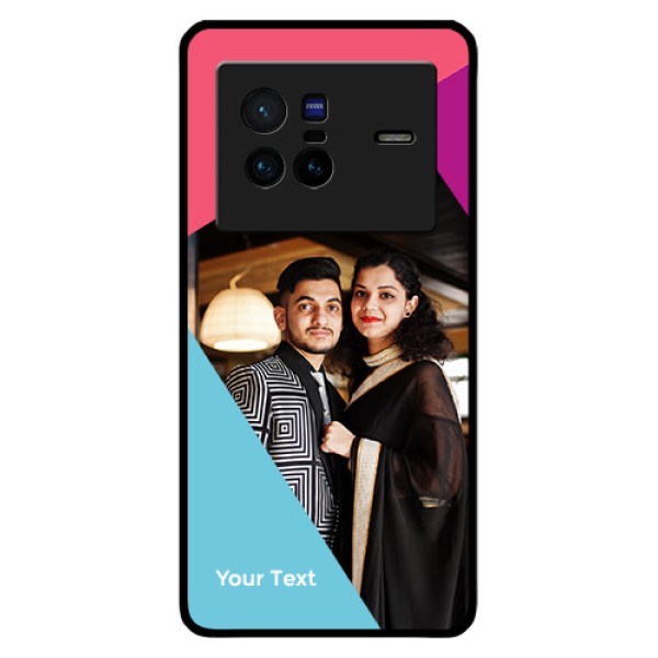 Vivo X80 5G Custom Glass Mobile Case - Stacked Triple colour Design Vivo X80 5G Custom Glass Mobile Case - Stacked Triple colour Design
