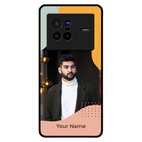 Vivo X80 5G Personalized Glass Phone Case - Tri-coloured overlay design Vivo X80 5G Personalized Glass Phone Case - Tri-coloured overlay design