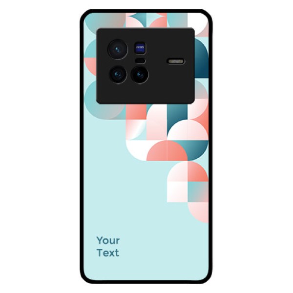 Vivo X80 5G Custom Glass Phone Case - Stylish Semi-circle Pattern Design