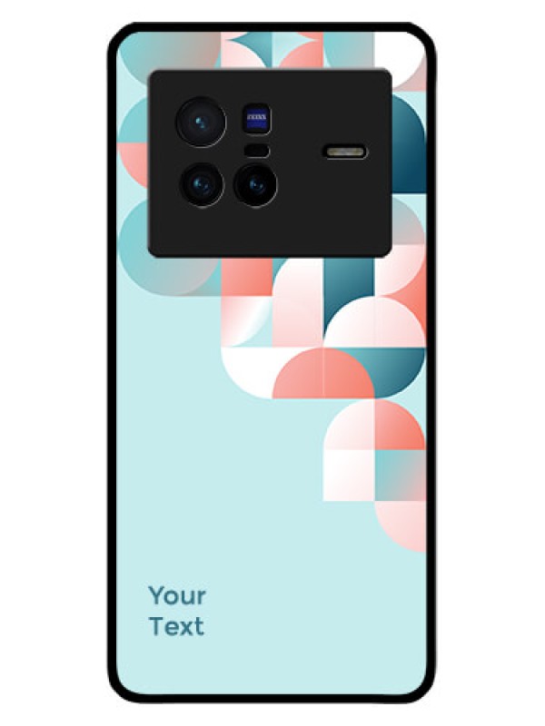 Custom Vivo X80 5G Custom Glass Phone Case - Stylish Semi-circle Pattern Design