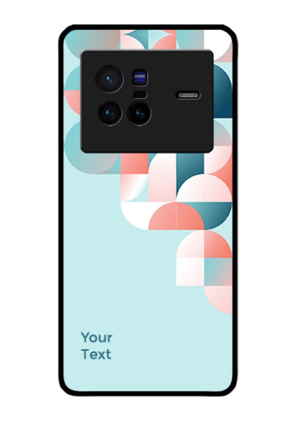 Vivo X80 5G Custom Glass Phone Case - Stylish Semi-circle Pattern Design