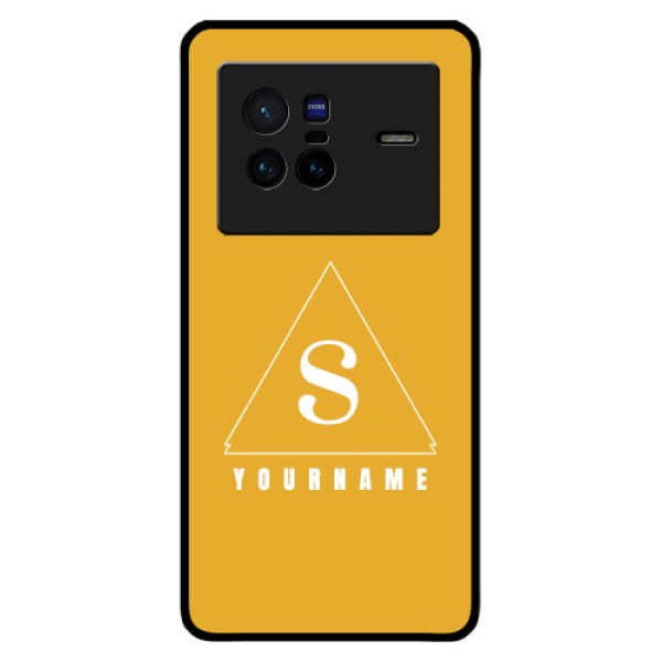 Vivo X80 5G Personalized Glass Phone Case - simple triangle Design