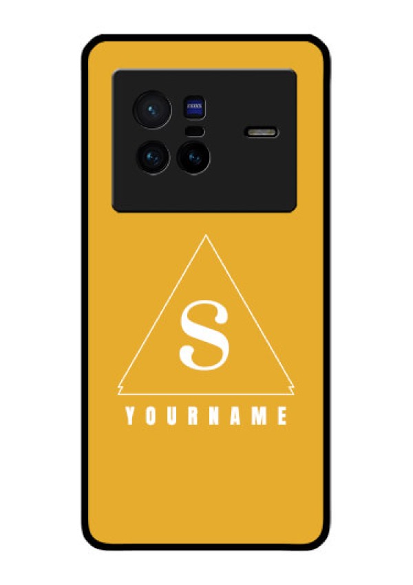 Vivo X80 5G Personalized Glass Phone Case - simple triangle Design