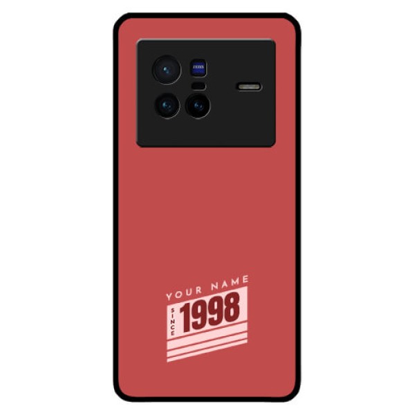 Vivo X80 5G Custom Glass Phone Case - Red custom year of birth Design Vivo X80 5G Custom Glass Phone Case - Red custom year of birth Design