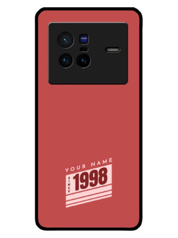 Custom Vivo X80 5G Custom Glass Phone Case - Red custom year of birth Design