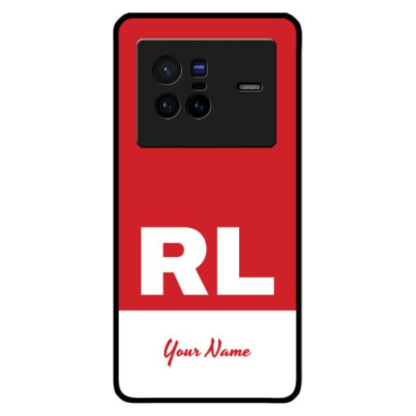 Vivo X80 5G Personalized Glass Phone Case - dual tone custom text Design