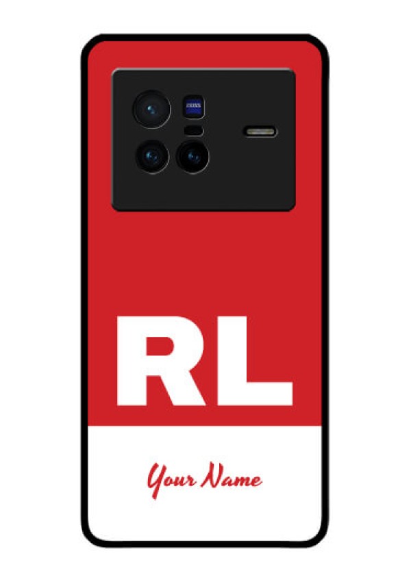 Vivo X80 5G Personalized Glass Phone Case - dual tone custom text Design