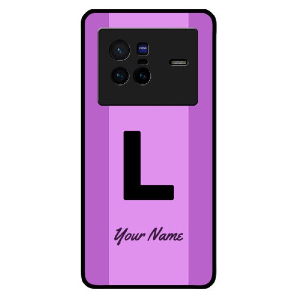 Vivo X80 5G Custom Glass Phone Case - Tricolor custom text Design