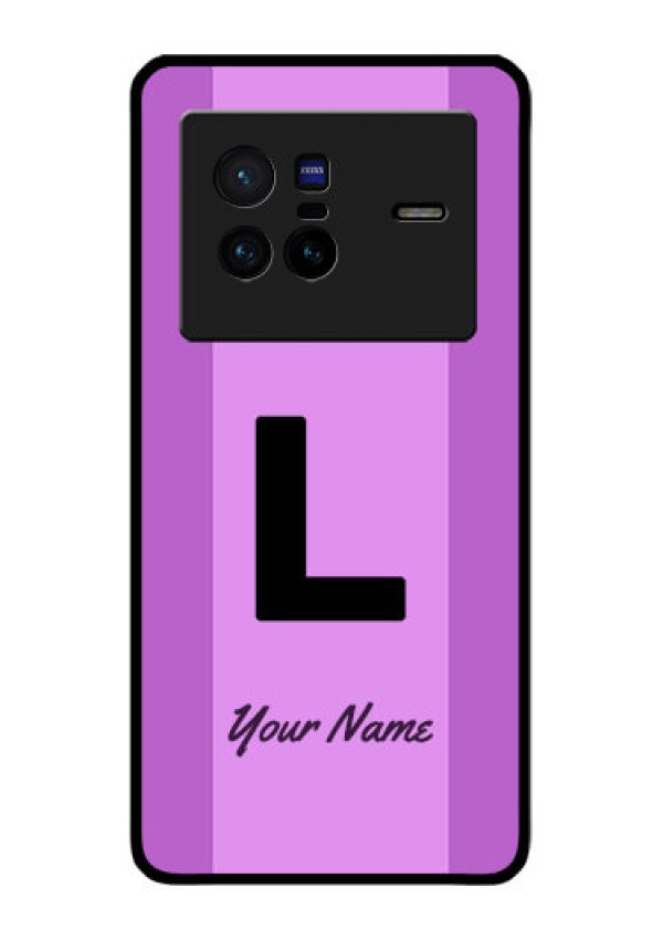 Vivo X80 5G Custom Glass Phone Case - Tricolor custom text Design