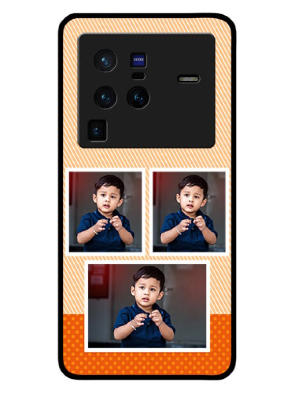 Custom Vivo X80 Pro 5G Photo Printing on Glass Case - Bulk Photos Upload Design