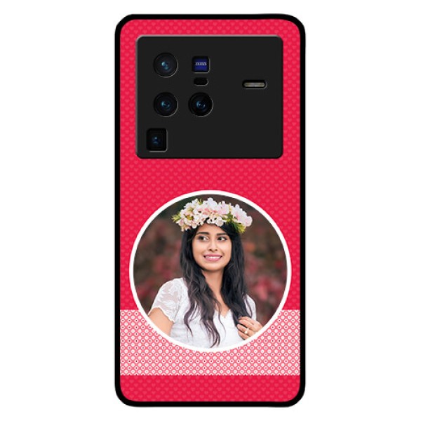Vivo X80 Pro 5G Personalised Glass Phone Case - Pink Pattern Design