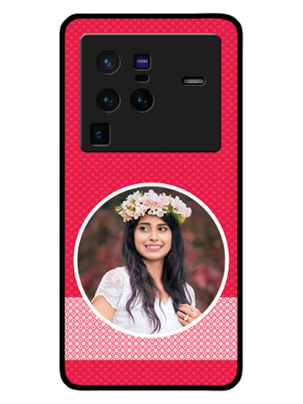 Custom Vivo X80 Pro 5G Personalised Glass Phone Case - Pink Pattern Design