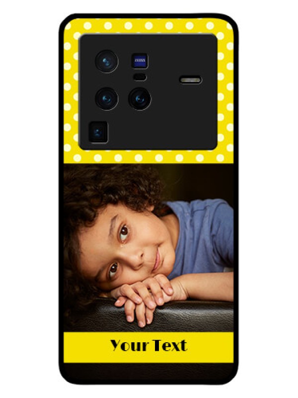 Custom Vivo X80 Pro 5G Custom Glass Phone Case - Bright Yellow Case Design