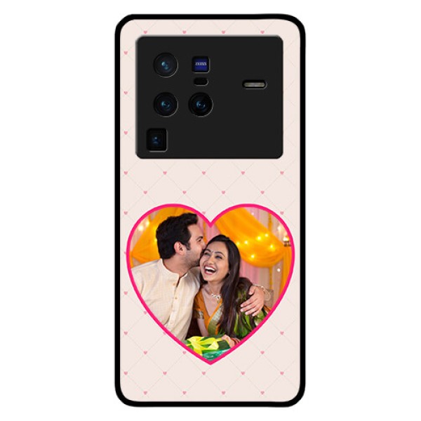 Vivo X80 Pro 5G Custom Glass Mobile Case - Heart Shape Design
