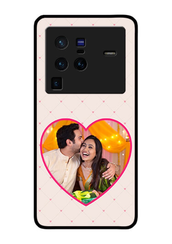 Vivo X80 Pro 5G Custom Glass Mobile Case - Heart Shape Design