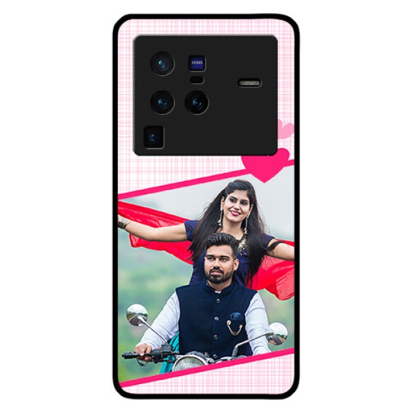 Vivo X80 Pro 5G Custom Glass Phone Case - Love Shape Heart Design