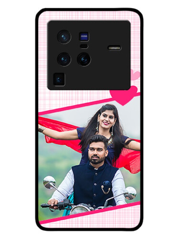 Custom Vivo X80 Pro 5G Custom Glass Phone Case - Love Shape Heart Design