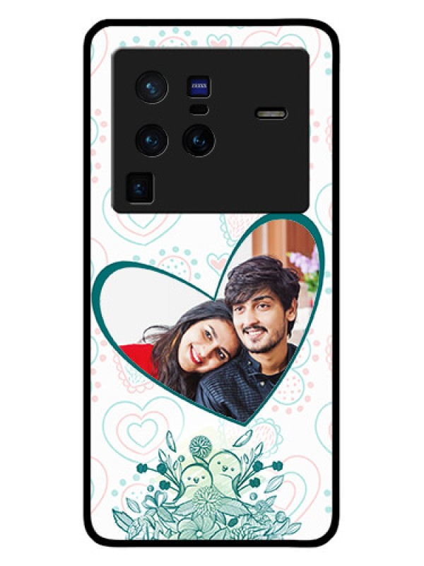 Custom Vivo X80 Pro 5G Photo Printing on Glass Case - Premium Couple Design