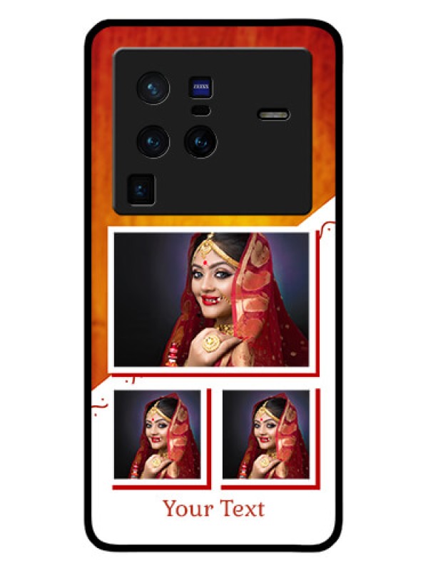 Custom Vivo X80 Pro 5G Custom Glass Phone Case - Wedding Memories Design