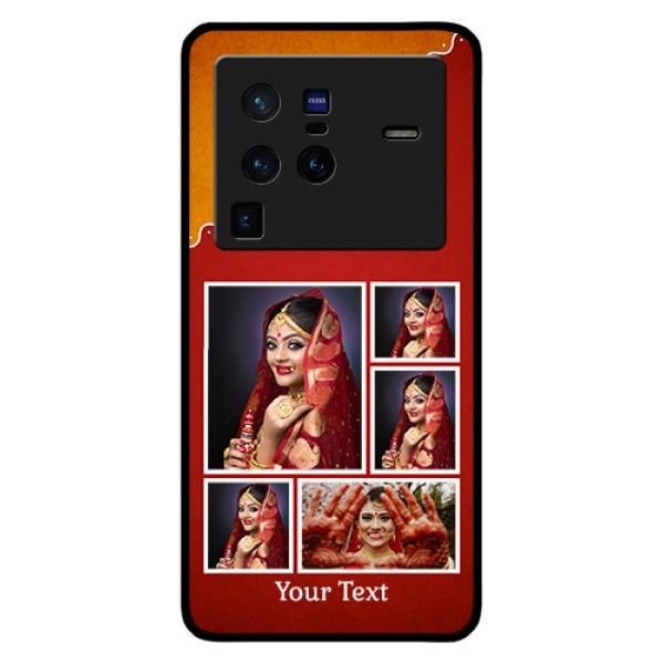 Vivo X80 Pro 5G Personalized Glass Phone Case - Wedding Pic Upload Design